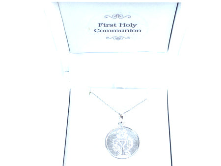 Holy Communion Medal Chained And Boxed.
