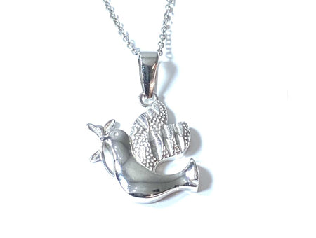 A Kids Dove Pendant Chained and Boxed
