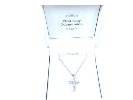 Holy Communion/Confirmation  Cross Pendant Chained Boxed.