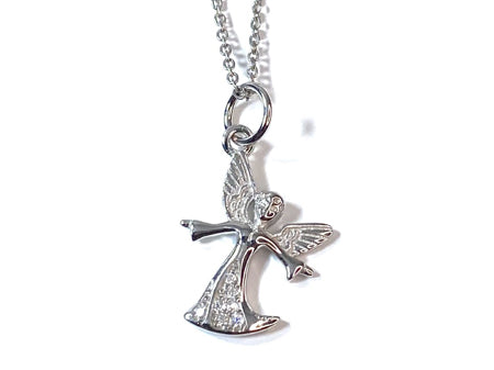 Holy Communion/Confirmation Silver Angel Pendant Chain and Box.