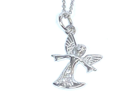 Holy Communion/Confirmation Silver Angel Pendant Chain and Box.