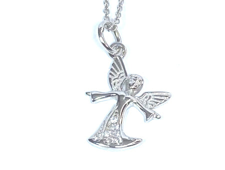 Holy Communion/Confirmation Silver Angel Pendant Chain and Box.