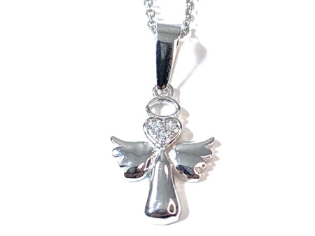 Holy Communion/Confirmation Silver Angel Pendant Chain and Box.