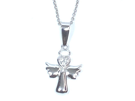 Holy Communion/Confirmation Silver Angel Pendant Chain and Box.