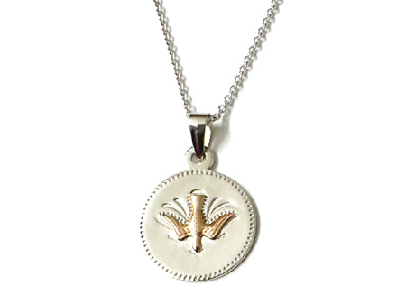 Dove Rose Plated Silver Pendant Chained and Boxed