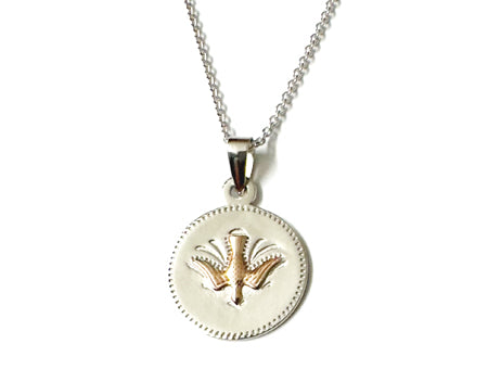 Dove Rose Plated Silver Pendant Chained and Boxed