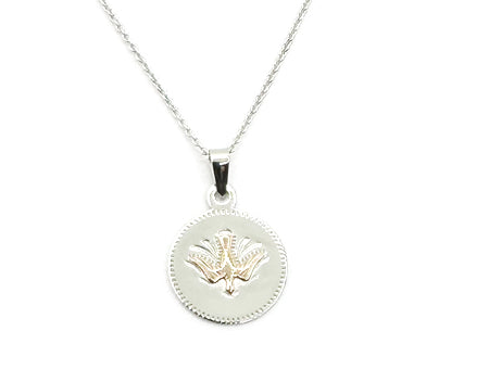 Dove Rose Plated Silver Pendant Chained and Boxed
