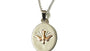 Dove Rose Plated Silver Pendant Chained And Boxed