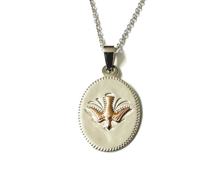 Dove Rose Plated Silver Pendant Chained And Boxed