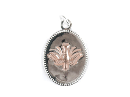 Dove Rose Plated Silver Pendant