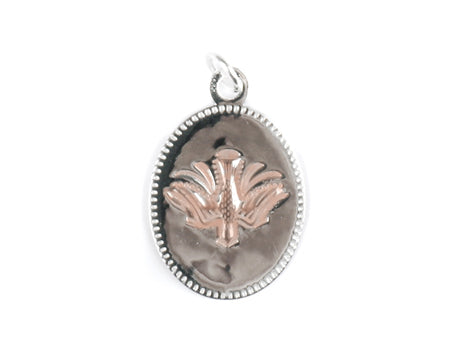 Dove Rose Plated Silver Pendant