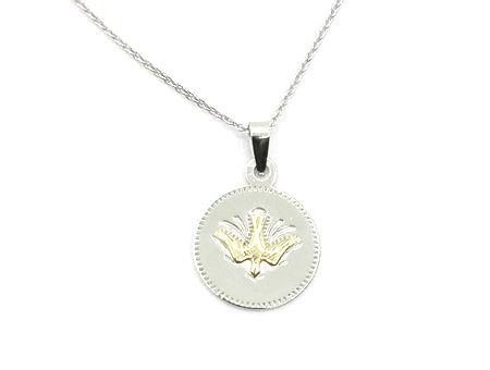 Dove Yellow Plated Silver Pendant Chained and Boxed