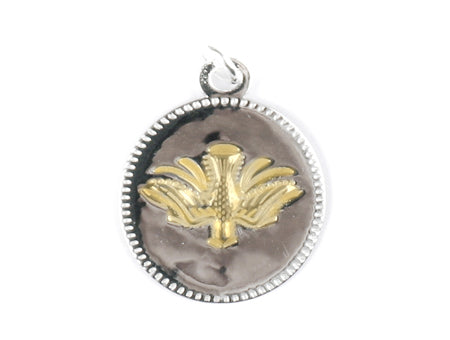Dove Yellow Plated Silver Pendant