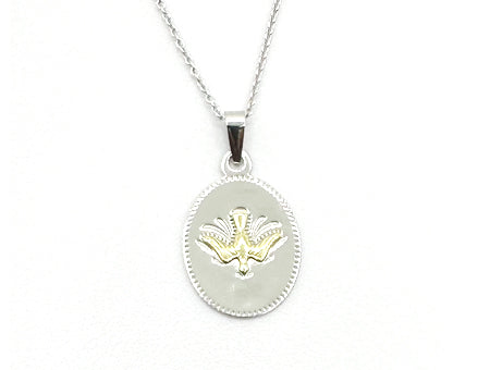 Dove Yellow Plated Silver Pendant Chained And Boxed