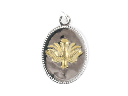 Dove Yellow Plated Silver Pendant
