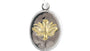 Dove Yellow Plated Silver Pendant