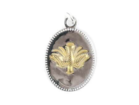 Dove Yellow Plated Silver Pendant