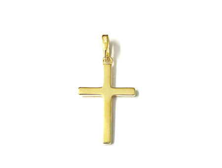 Yellow plated Silver Plain Cross