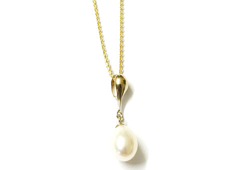 Yellow Plated Silver Pearl Earring