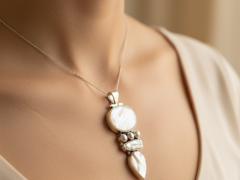 Shell and Opal Pendant
