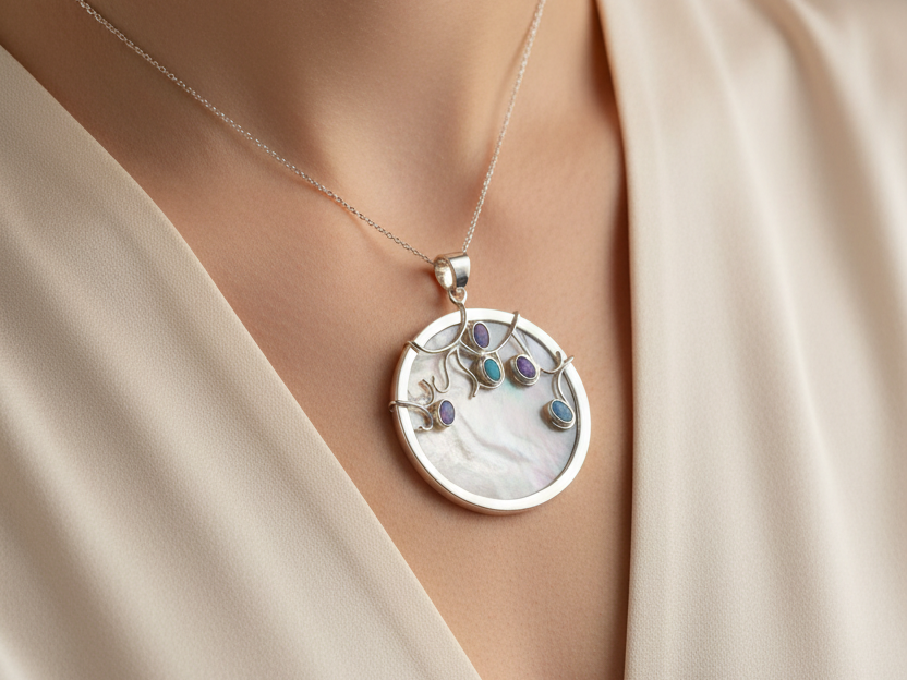 Shell and Opal Pendant