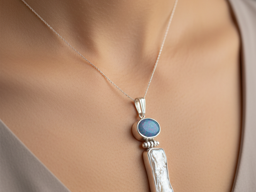 Shell and Opal Pendant