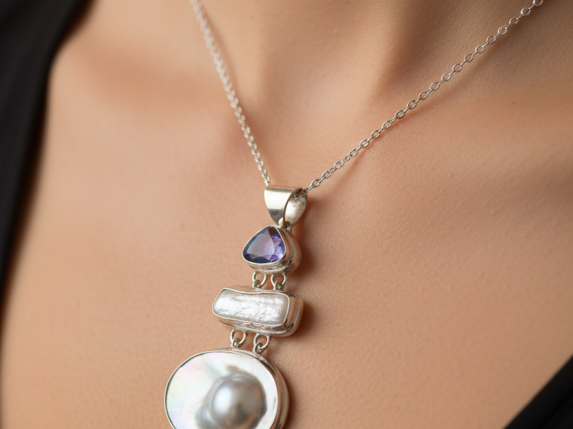 Shell and Opal Pendant