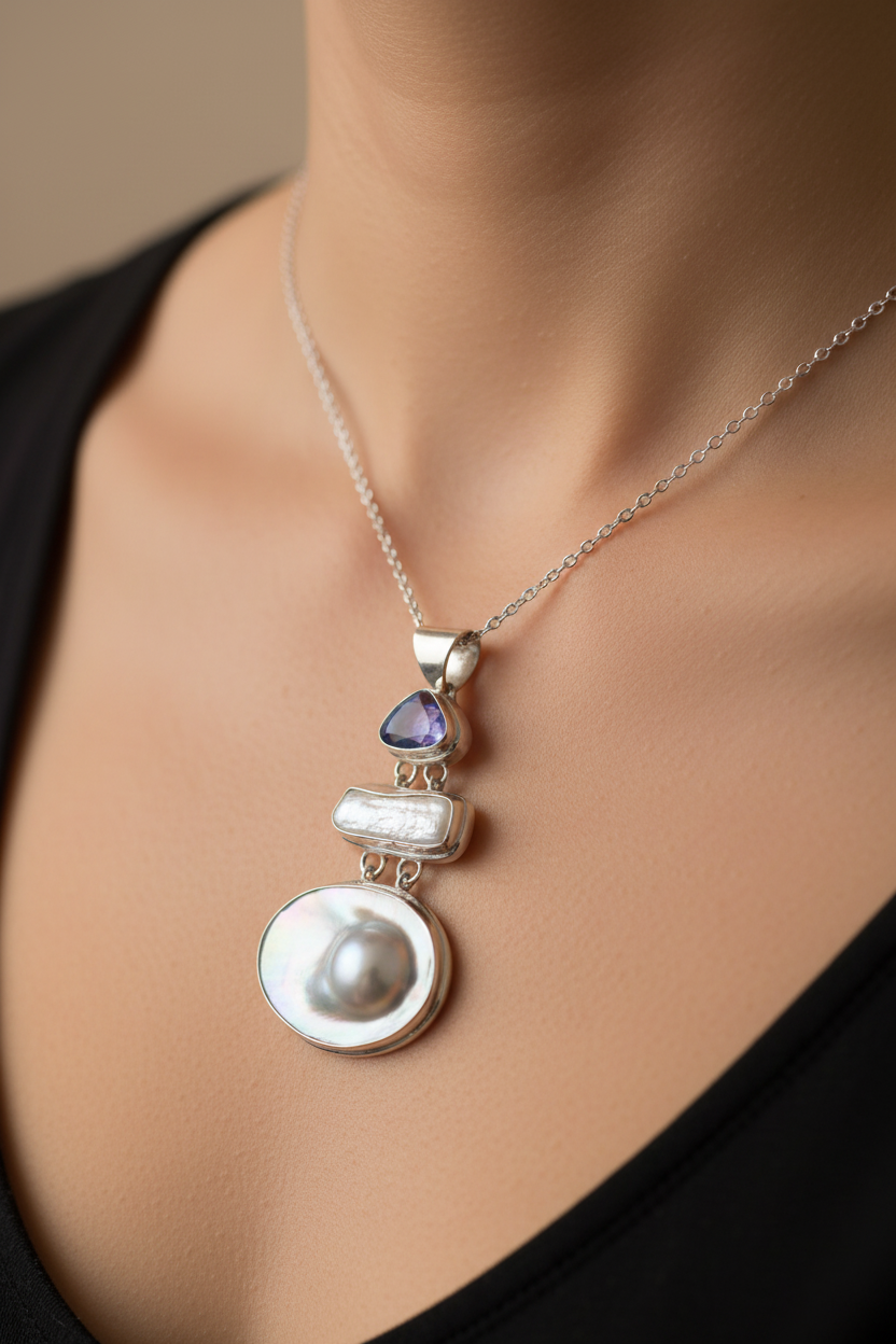Shell and Opal Pendant