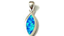 Blue Opal And Cz Pendant