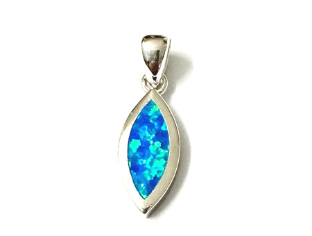 Blue Opal And Cz Silver Earring
