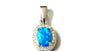 Blue Opal And Cz Pendant