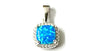 Blue Opal And Cz Pendant