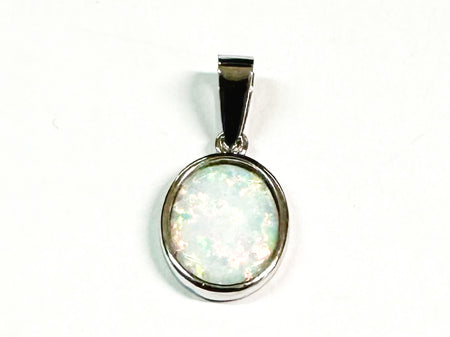 Opal Silver Pendant