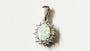 Opal And Cz Silver Pendant