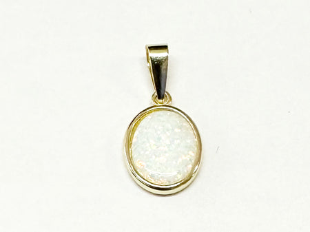 Opal Yellow Plated Silver Pendant