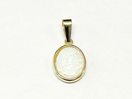 Opal Yellow Plated Silver Pendant