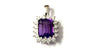 9 CT White Gold Amethyst Pendant