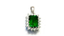 9 CT White Gold Emerald Pendant