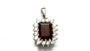 9 CT White Gold Garnet Pendant