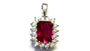 9 CT White Gold Ruby Pendant