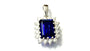 9 CT White Gold Sapphire Pendant