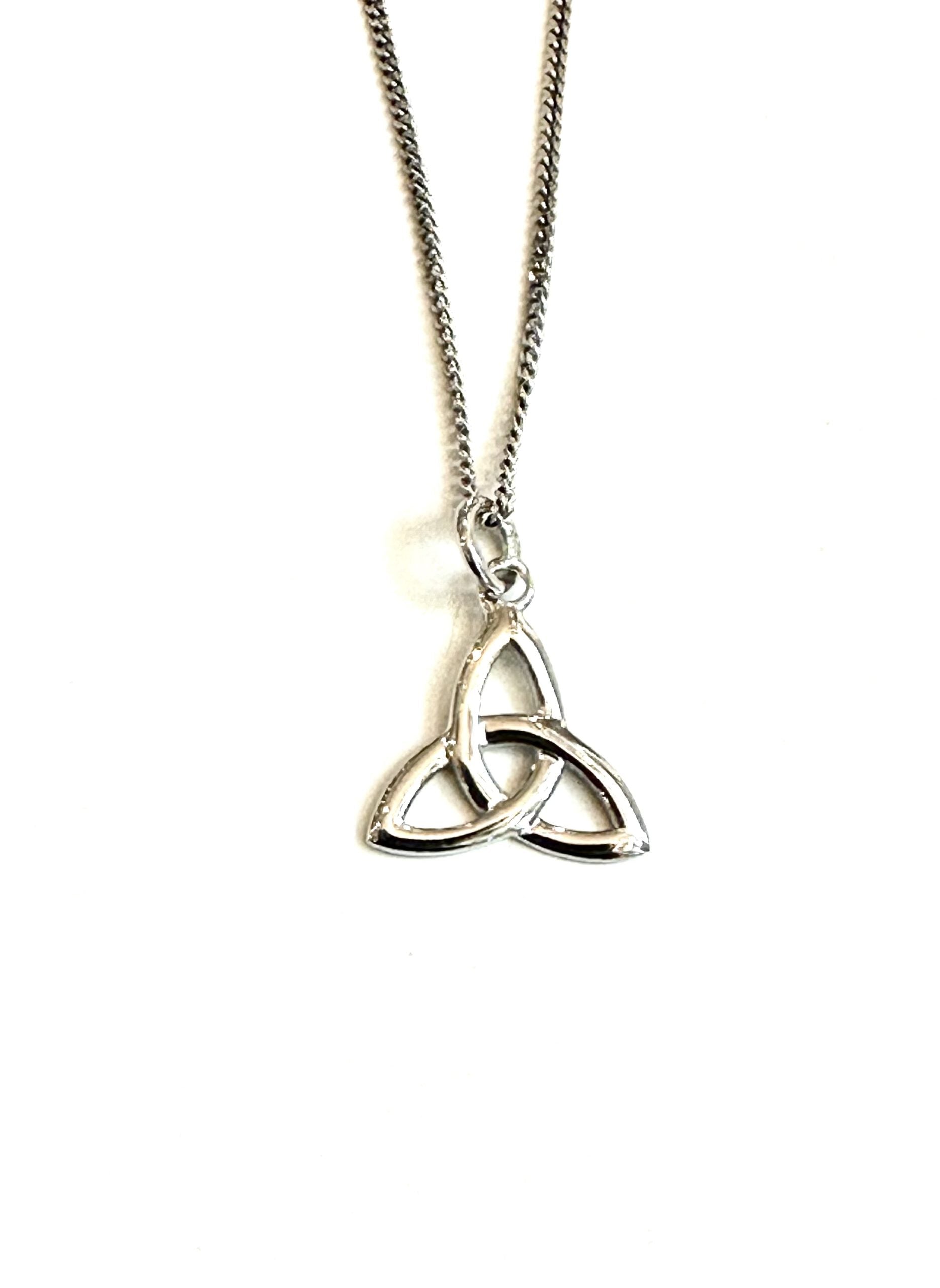 9CT White Gold Trinity Knot Pendant
