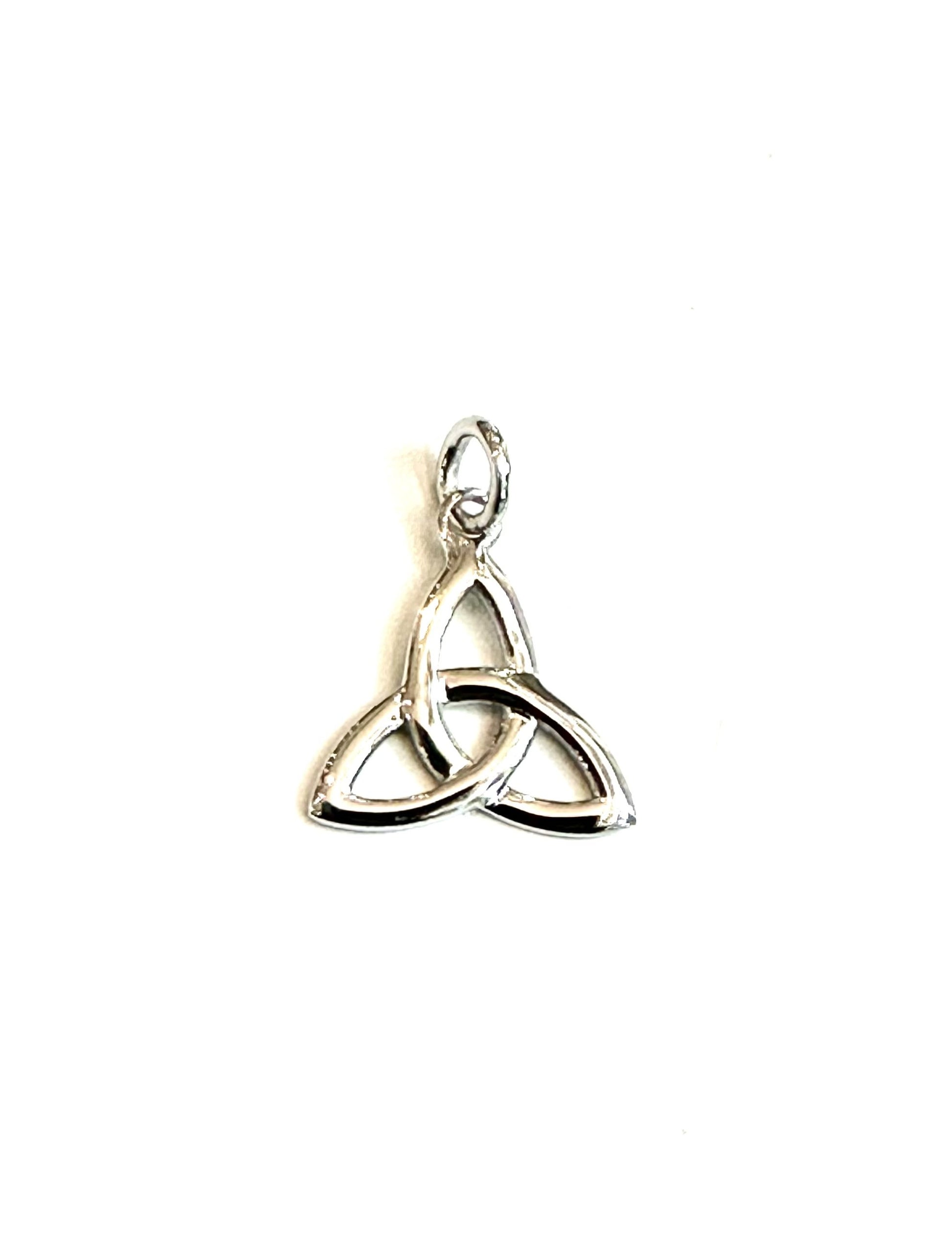 9CT White Gold Trinity Knot Pendant