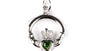9CT White Gold Claddagh Pendant.