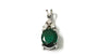 9 CT White Gold Emerald And White Cz Pendant
