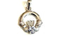 9CT White Gold Alexandrite Birthstone Claddagh Pendant.