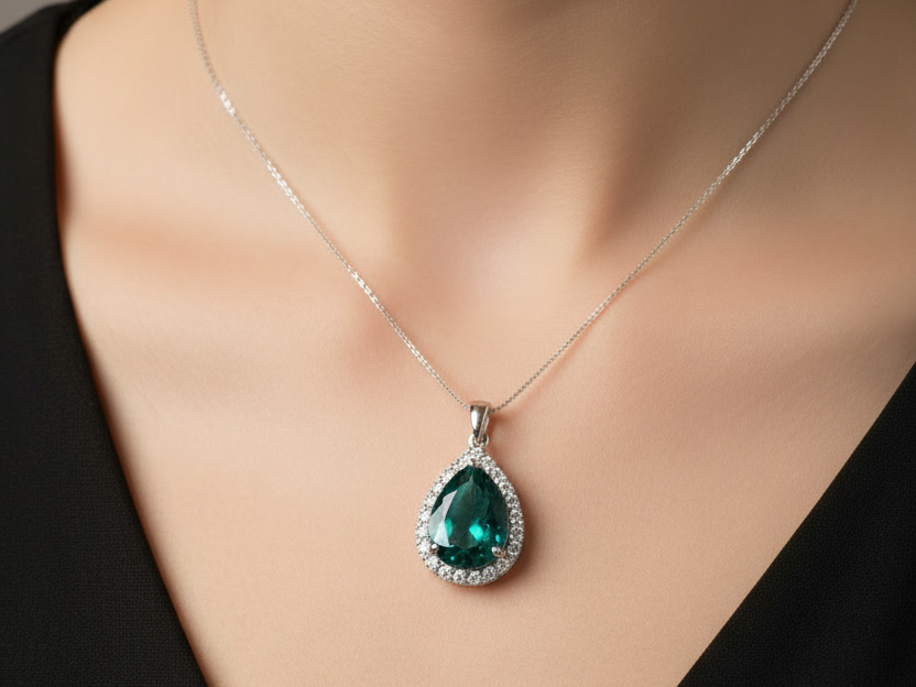 9 CT White Gold Pendant.