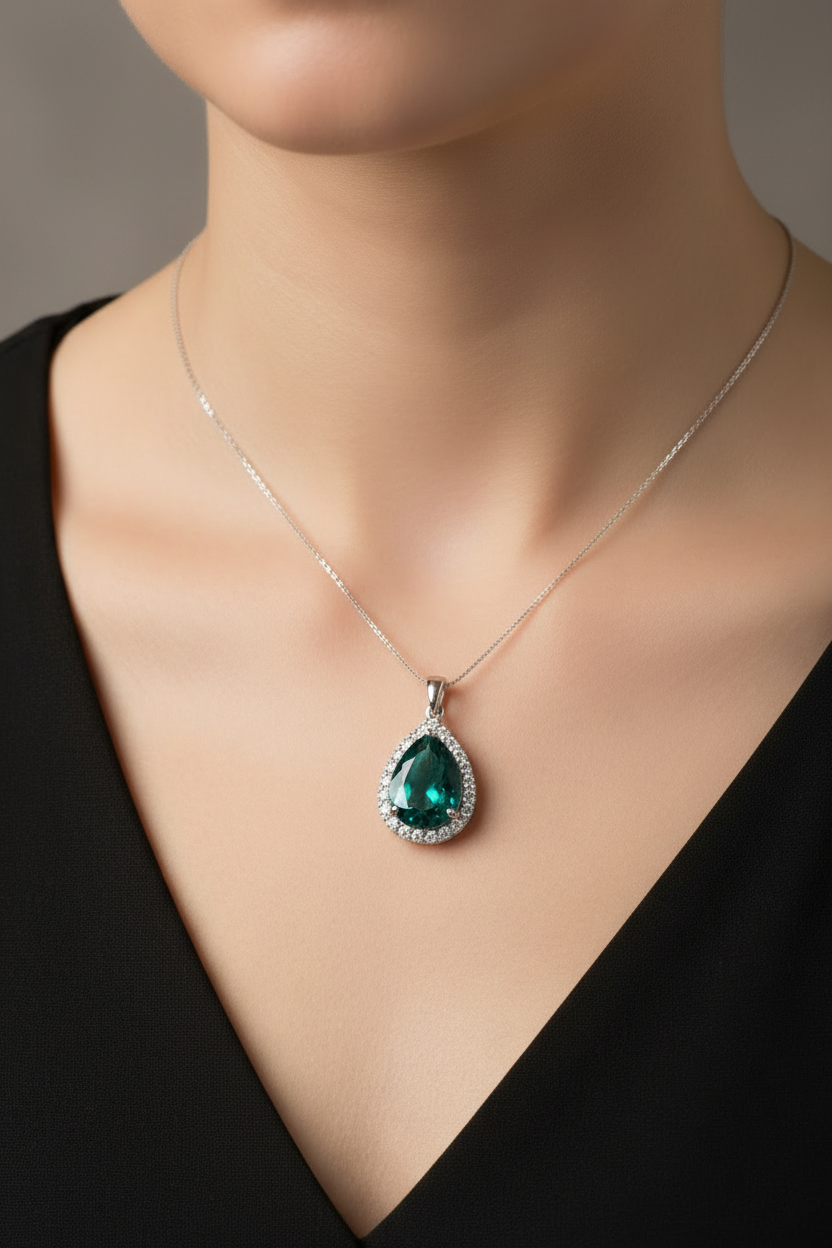 9 CT White Gold Pendant.