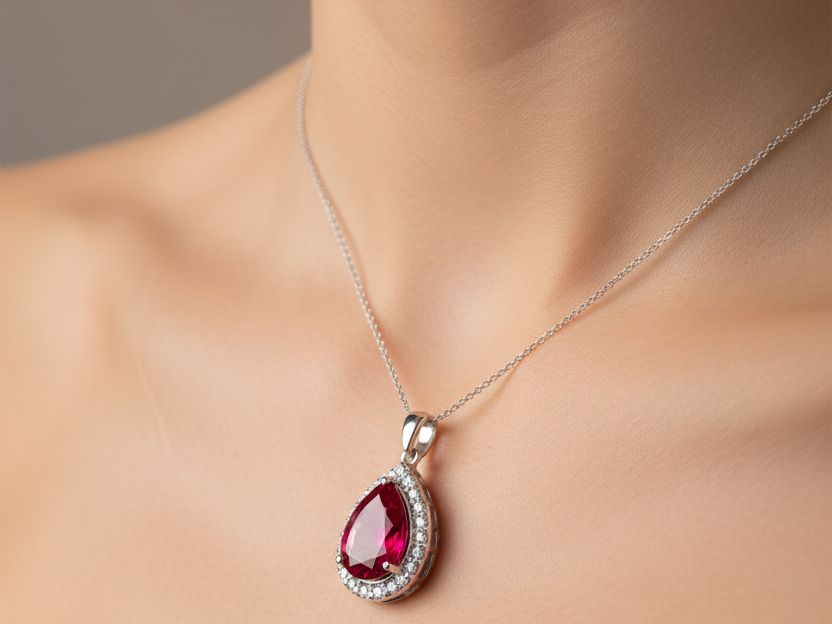 9 CT White Gold Pendant.