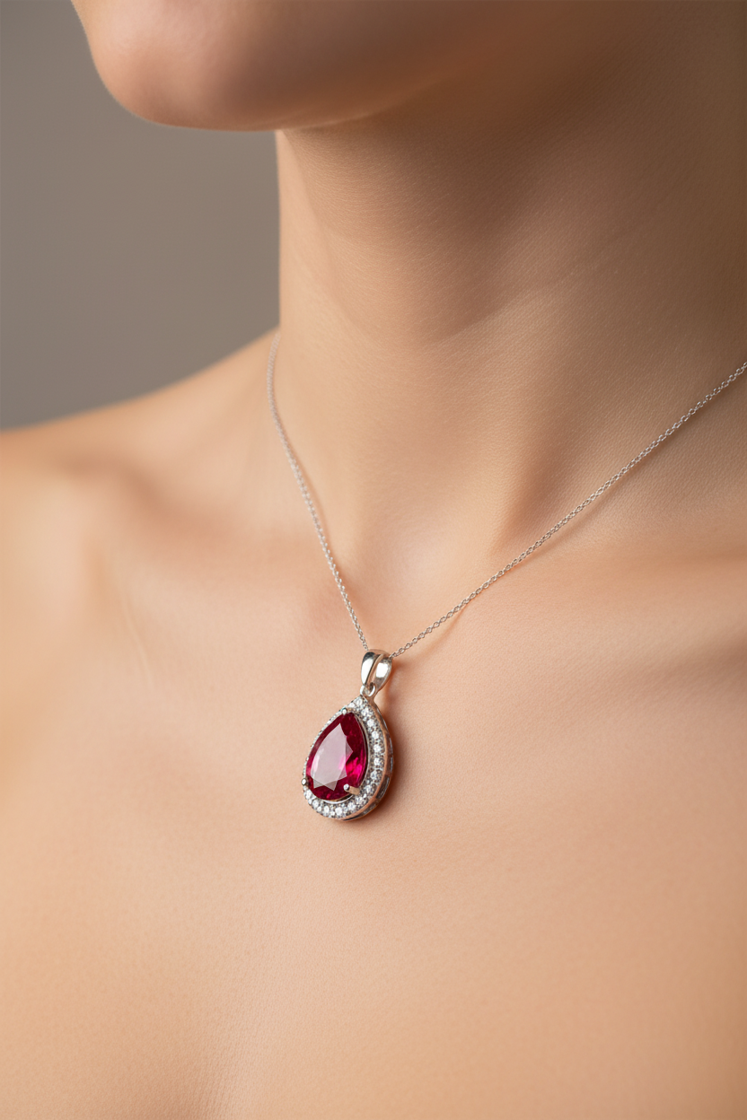 9 CT White Gold Pendant.